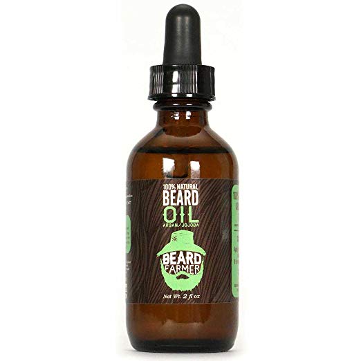 100% natural argan beard oil bottle